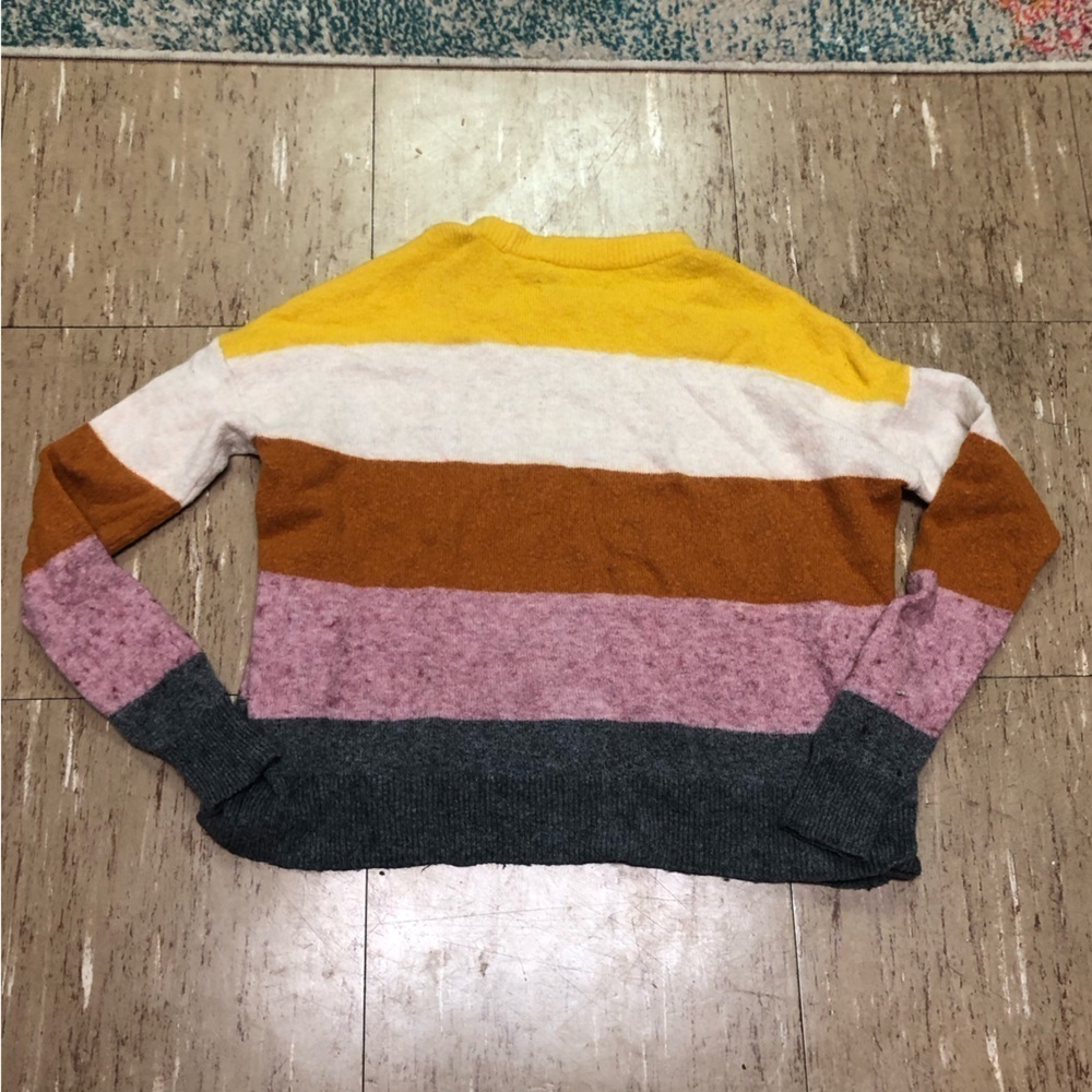 Madewell Merino wool/alpaca blend colorful striped sweater xxs - Picture 5 of 5